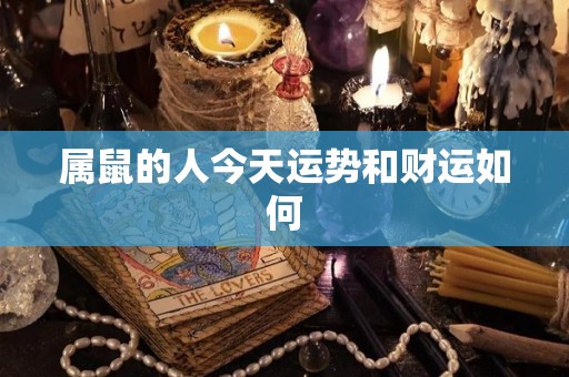 属鼠的人今天运势和财运如何