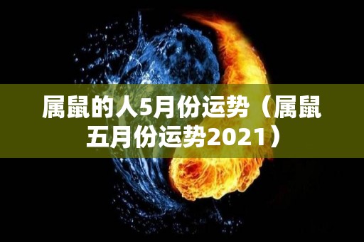 属鼠的人5月份运势（属鼠五月份运势2021）
