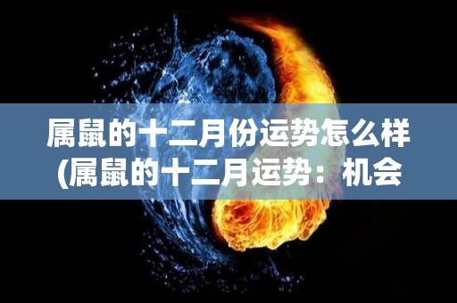 属鼠的十二月份运势怎么样(属鼠的十二月运势：机会与挑战并存)