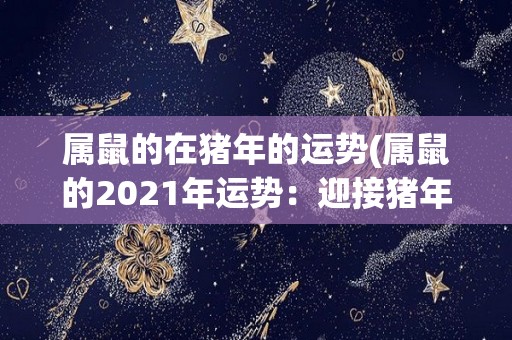 属鼠的在猪年的运势(属鼠的2021年运势：迎接猪年的喜乐与挑战)