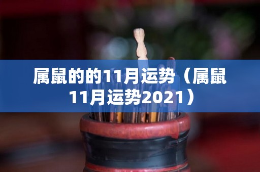 属鼠的的11月运势（属鼠11月运势2021）