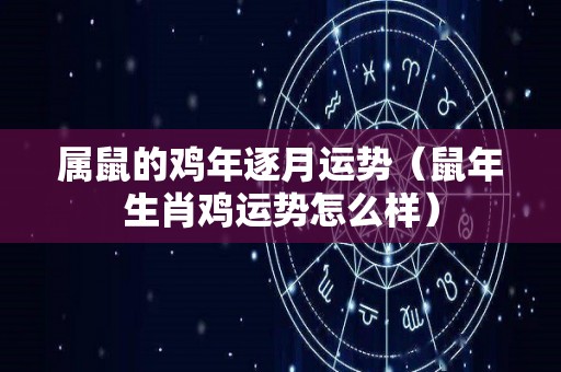 属鼠的鸡年逐月运势（鼠年生肖鸡运势怎么样）