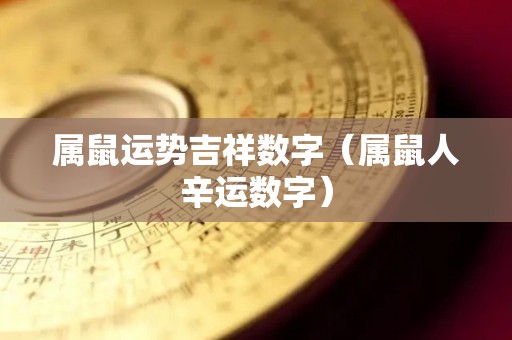 属鼠运势吉祥数字（属鼠人辛运数字）