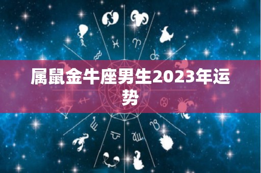 属鼠金牛座男生2023年运势