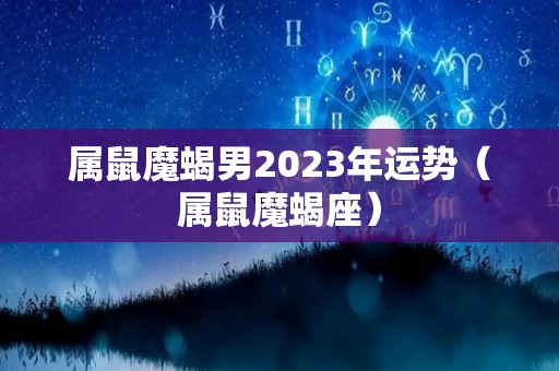 属鼠魔蝎男2023年运势（属鼠魔蝎座）
