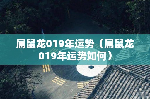 属鼠龙019年运势（属鼠龙019年运势如何）