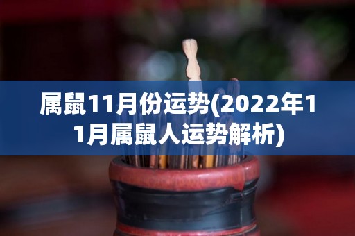 属鼠11月份运势(2022年11月属鼠人运势解析)