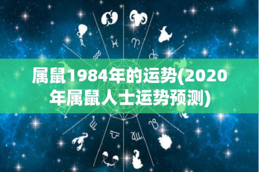 属鼠1984年的运势(2020年属鼠人士运势预测)