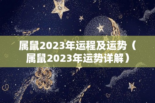 属鼠2023年运程及运势（属鼠2023年运势详解）