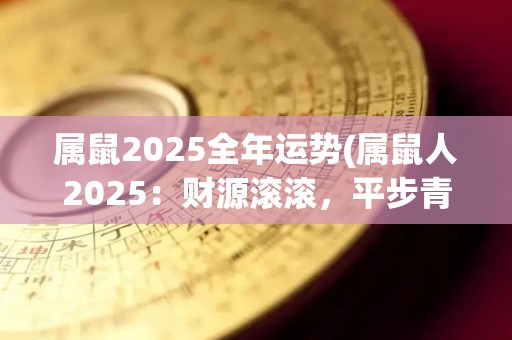 属鼠2025全年运势(属鼠人2025：财源滚滚，平步青云)