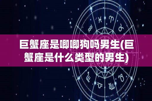 巨蟹座是唧唧狗吗男生(巨蟹座是什么类型的男生)