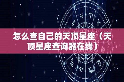 怎么查自己的天顶星座（天顶星座查询器在线）