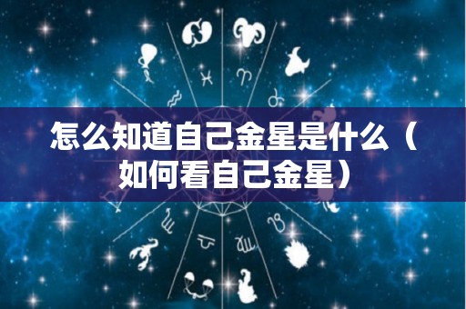 怎么知道自己金星是什么（如何看自己金星）