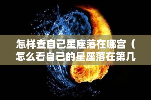怎样查自己星座落在哪宫（怎么看自己的星座落在第几宫）