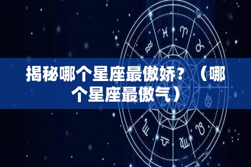 揭秘哪个星座最傲娇？（哪个星座最傲气）