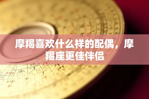 摩羯喜欢什么样的配偶，摩羯座更佳伴侣
