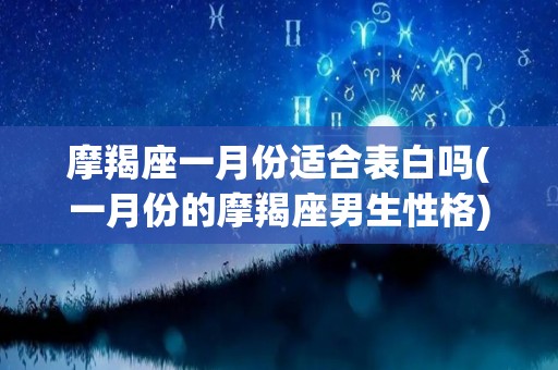摩羯座一月份适合表白吗(一月份的摩羯座男生性格)