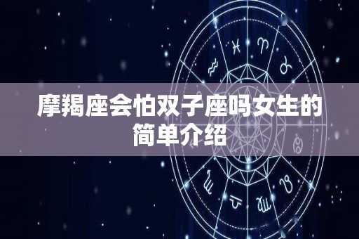 摩羯座会怕双子座吗女生的简单介绍