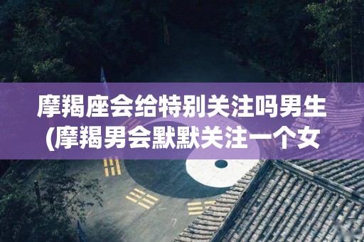 摩羯座会给特别关注吗男生(摩羯男会默默关注一个女人吗)