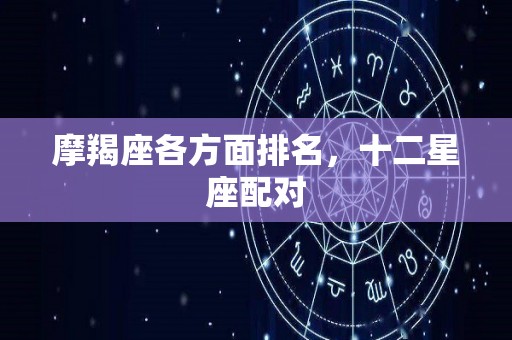 摩羯座各方面排名，十二星座配对