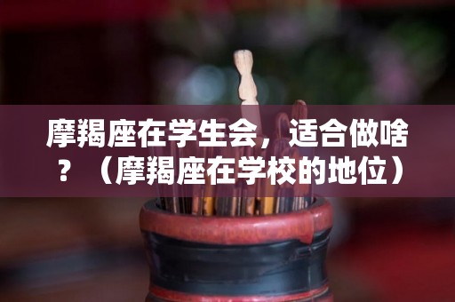 摩羯座在学生会，适合做啥？（摩羯座在学校的地位）