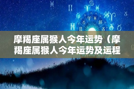 摩羯座属猴人今年运势（摩羯座属猴人今年运势及运程）
