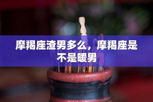 摩羯座渣男多么，摩羯座是不是暖男