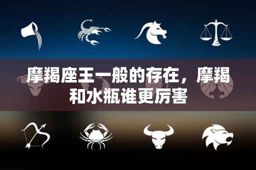 摩羯座王一般的存在，摩羯和水瓶谁更厉害