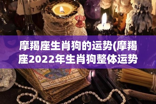 摩羯座生肖狗的运势(摩羯座2022年生肖狗整体运势解析)