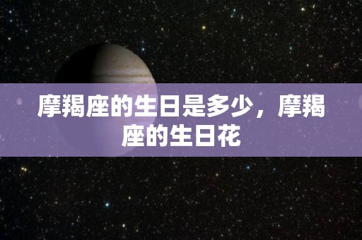 摩羯座的生日是多少，摩羯座的生日花