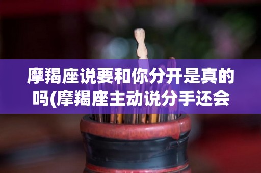 摩羯座说要和你分开是真的吗(摩羯座主动说分手还会复合么)
