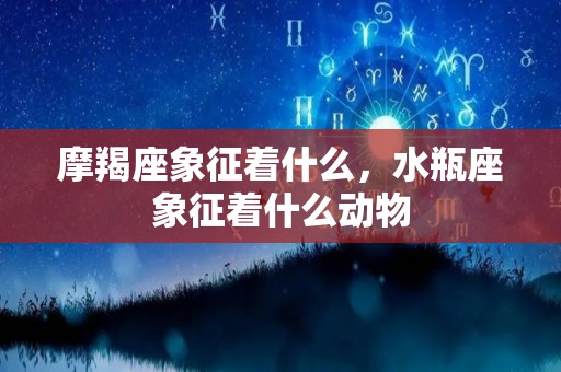 摩羯座象征着什么，水瓶座象征着什么动物