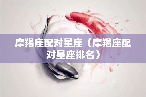 摩羯座配对星座（摩羯座配对星座排名）