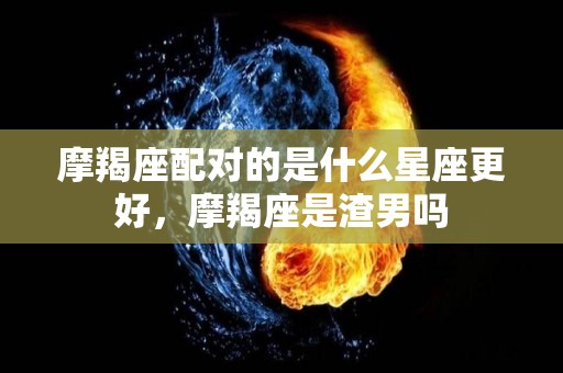 摩羯座配对的是什么星座更好，摩羯座是渣男吗