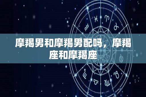 摩羯男和摩羯男配吗，摩羯座和摩羯座