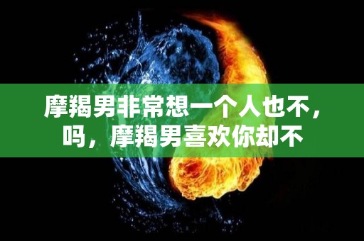 摩羯男非常想一个人也不，吗，摩羯男喜欢你却不