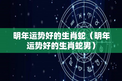 明年运势好的生肖蛇（明年运势好的生肖蛇男）