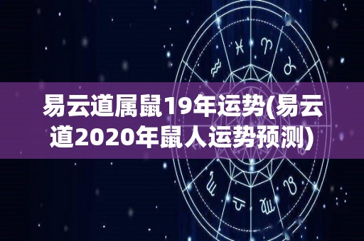 易云道属鼠19年运势(易云道2020年鼠人运势预测)