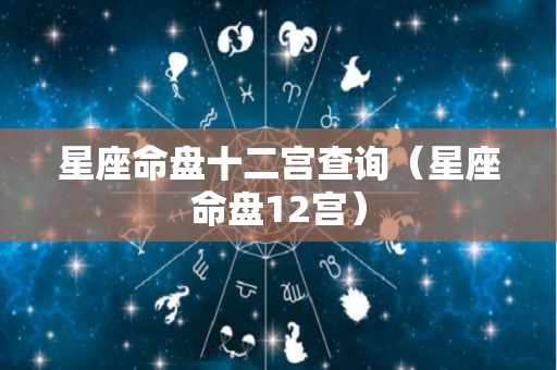 星座命盘十二宫查询（星座命盘12宫）