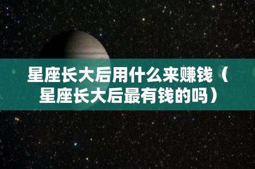 星座长大后用什么来赚钱（星座长大后最有钱的吗）