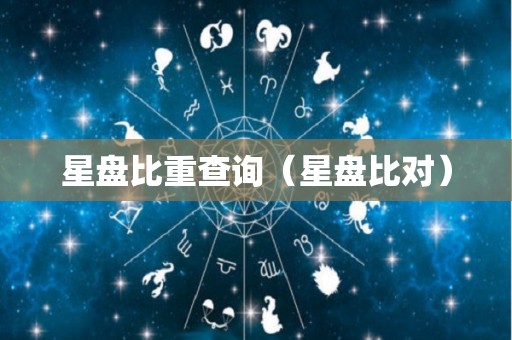星盘比重查询（星盘比对）