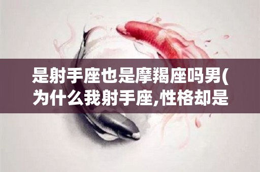 是射手座也是摩羯座吗男(为什么我射手座,性格却是摩羯座)