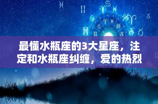 最懂水瓶座的3大星座，注定和水瓶座纠缠，爱的热烈，争论不断（最理解水瓶座的星座）