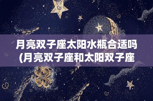 月亮双子座太阳水瓶合适吗(月亮双子座和太阳双子座区别)