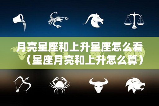 月亮星座和上升星座怎么看（星座月亮和上升怎么算）