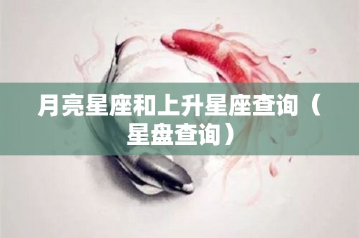 月亮星座和上升星座查询（星盘查询）