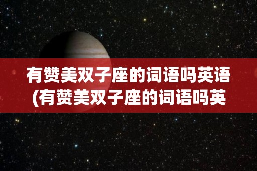 有赞美双子座的词语吗英语(有赞美双子座的词语吗英语翻译)