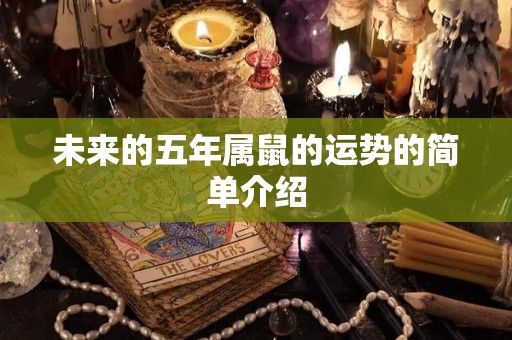 未来的五年属鼠的运势的简单介绍