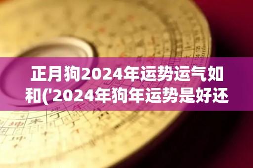 正月狗2024年运势运气如和('2024年狗年运势是好还是坏？')