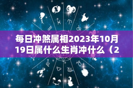 每日冲煞属相2023年10月19日属什么生肖冲什么（2023年10月10日什么意思）